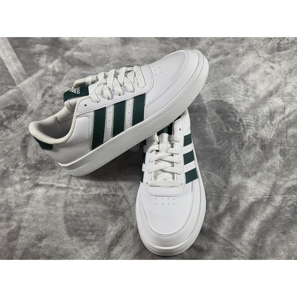 New Men's Adidas Breaknet 2.0 Court‎ Shoes Sneakers Size 8 Green/White IG6885